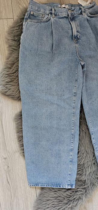 Spodnie zara jeansy jeans Rozmiar L 40 jasne niebieskie wysoki stan