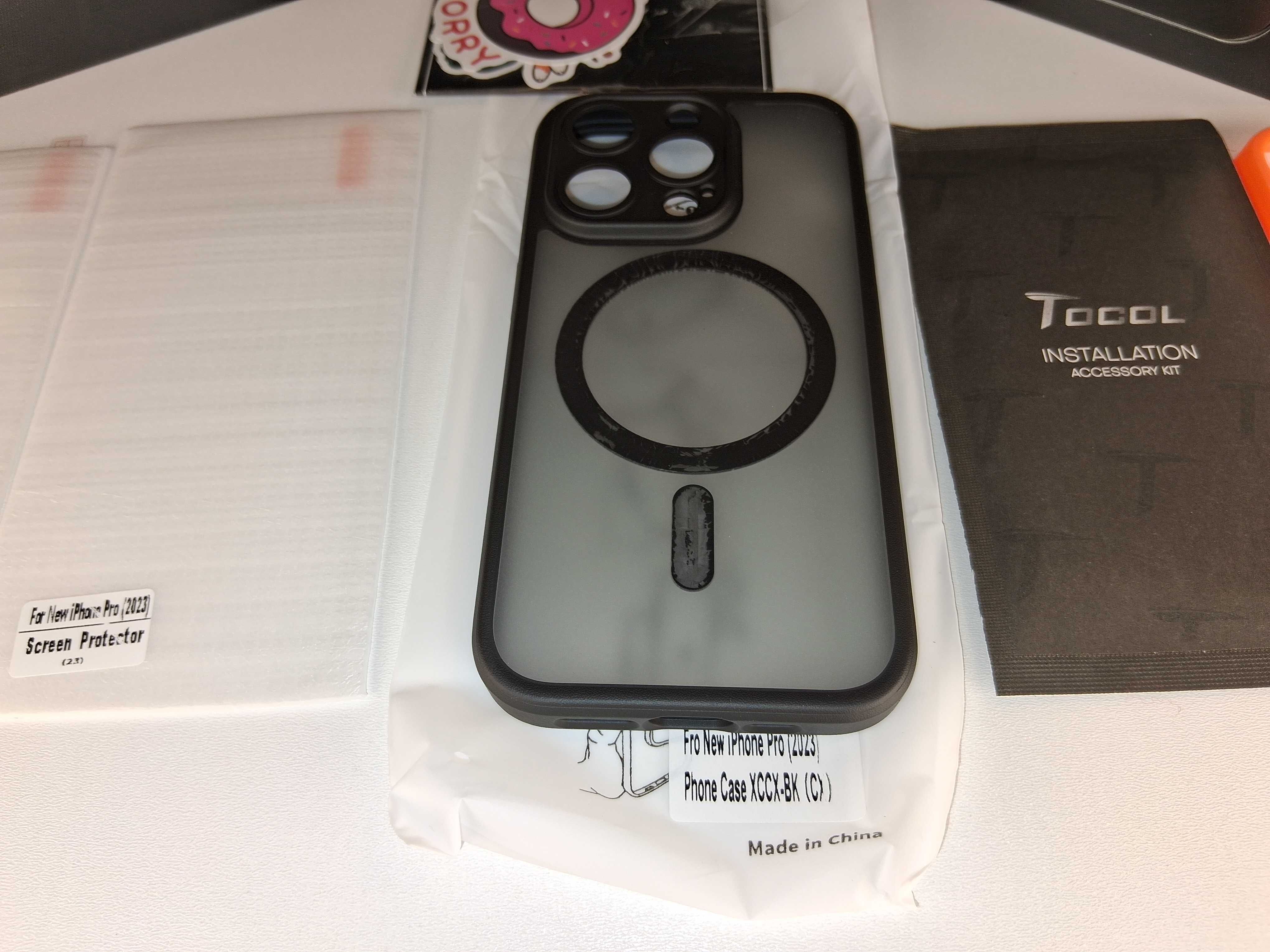 Y049 Zestaw Tocol Case MagSafe + 2 Szkła iPhone 15 Pro (2023) ProBox