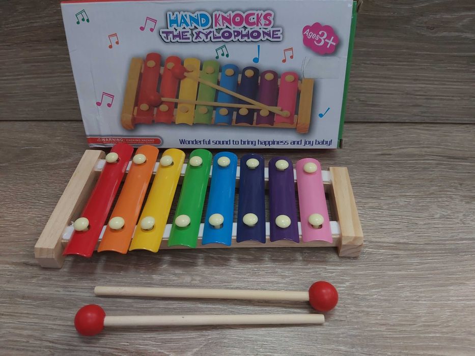 Nowe muzyczne cymbałki 8 tonowe,drewniany instrument dzwonki