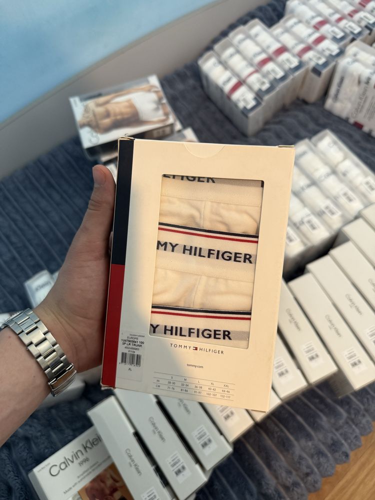 ОРИГІНАЛ! Чоловічі білі боксери Calvin Klein та Tommy Hilfiger M L XL
