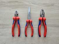 KNIPEX Szczypce Półokrągłe + Kombinerki + Szczypce Tnące Boczne ZESTAW