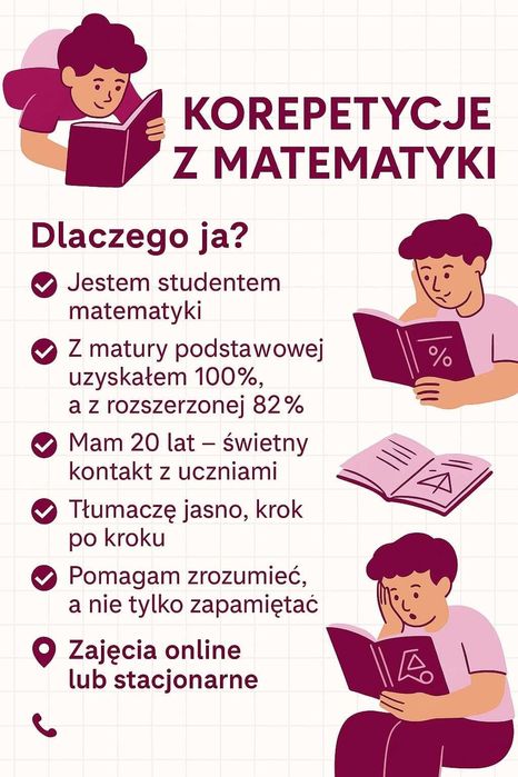 Matematyka – korepetycje liceum/technikum, matura – Wrocław + ONLINE