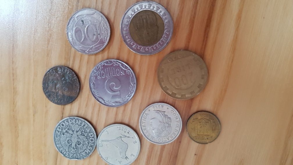 Monety z różnych krajów - numizmaty