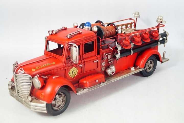 METALOWY POJAZD straż pożarna model kolekcjonerski wóz strażacki