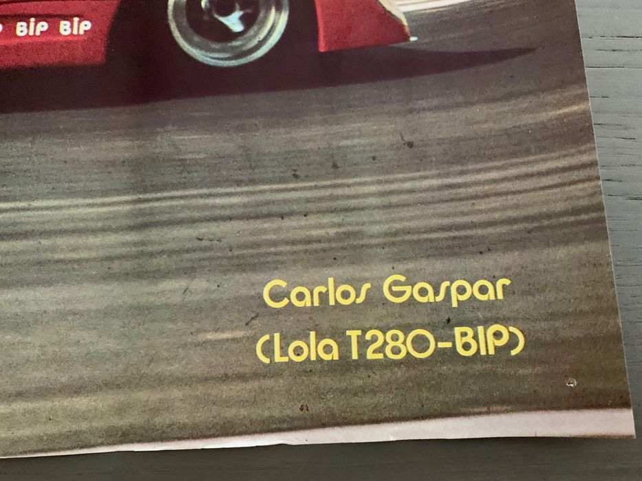 Poster do Jornal O Volante do Lola T280 da equipa BIP