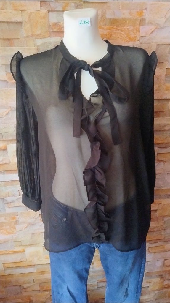 Elegancka koszula mgiełka rozmiar L . Zara . Rękaw 3/4