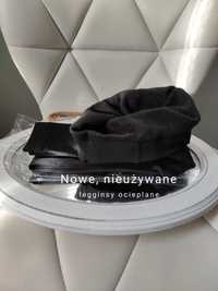 Nowe nieużywane czarne ocieplane zimowe legginsy rozmiar uniwersalny