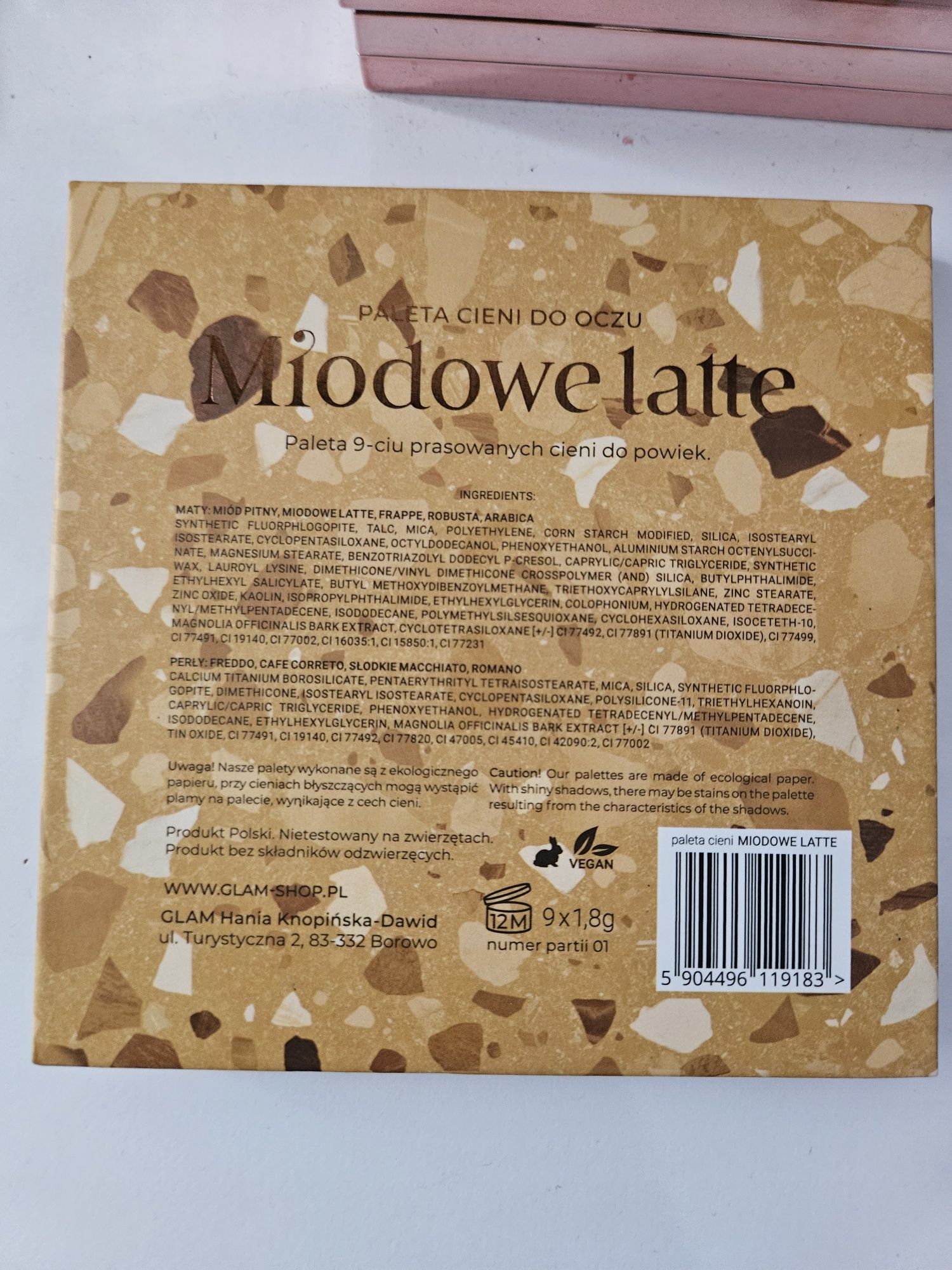 GlamSHOP/paleta cieni do oczu Miodowe latte/Edycja limitowana!!!