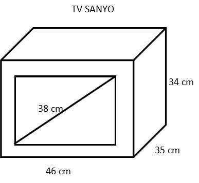 TV SANYO 38 cm - 16 canais