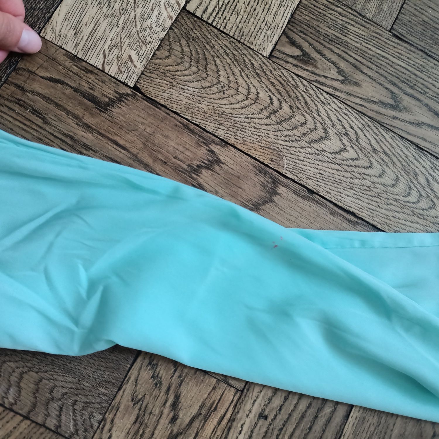 Spodnie letnie zwiewne Cropp damskie S/M 38 morskie błękitne turkusowe