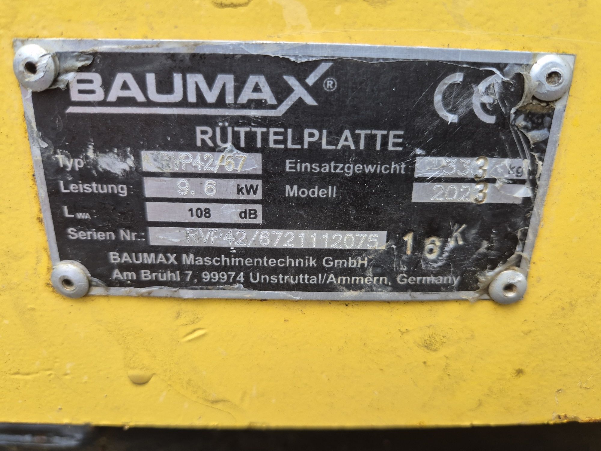 Zageszczarka baumax 330kg 2023r z Niemiec