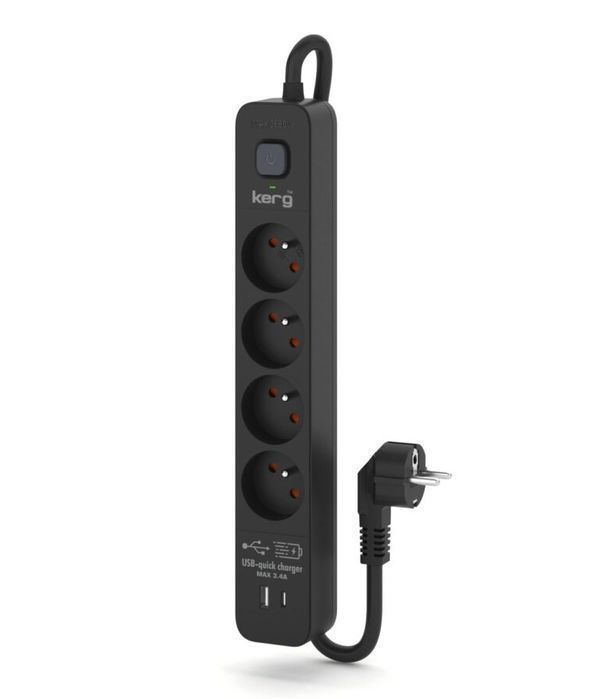 Listwa zasilająca przeciwprzepięciowa 4 gniazd USB/USB-C 5m 16A M02524