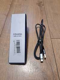 Kabel USB typ-C pleciony 1m RAVIAD