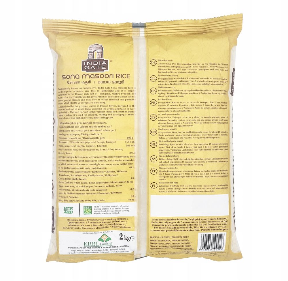Ryż Sona Masoori India Gate 2kg