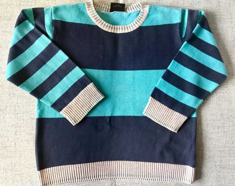 Sweter dla chłopca w pasy 104 cm 3-4 lata
