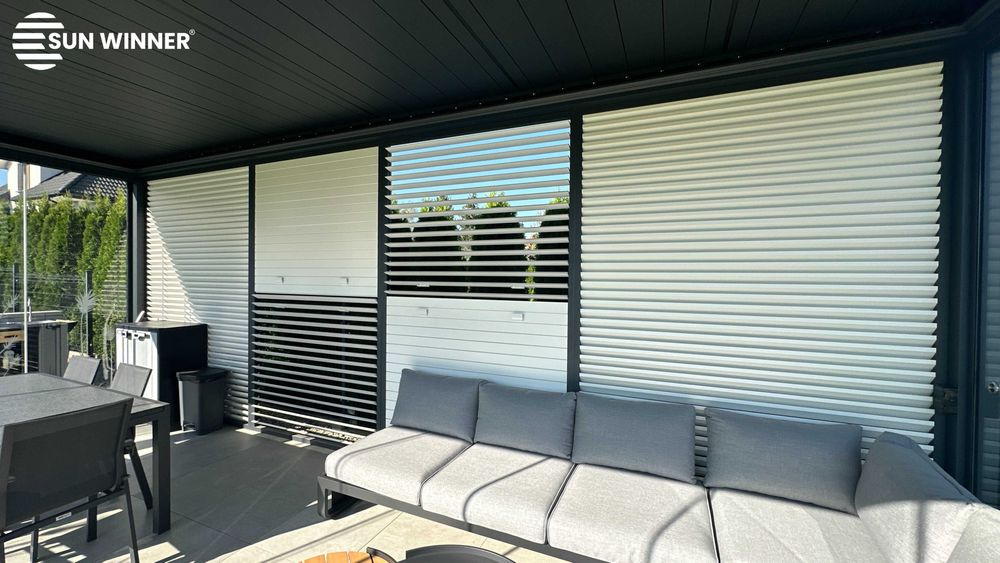 Pergola tarasowa lamelowa