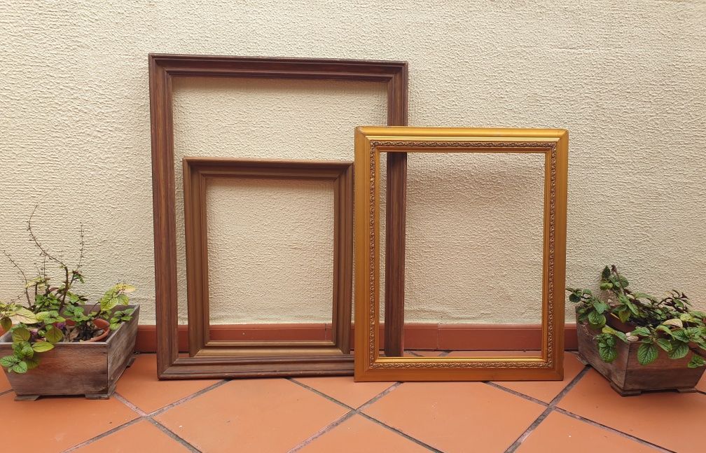 Molduras antigas de madeira Ols wooden frame