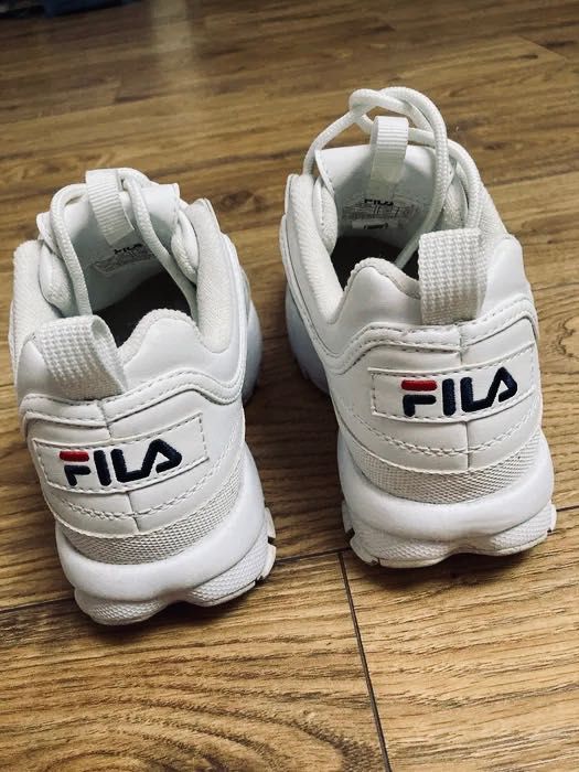 sneakersy buty białe FILA wysoka podeszwa rozmiar 36