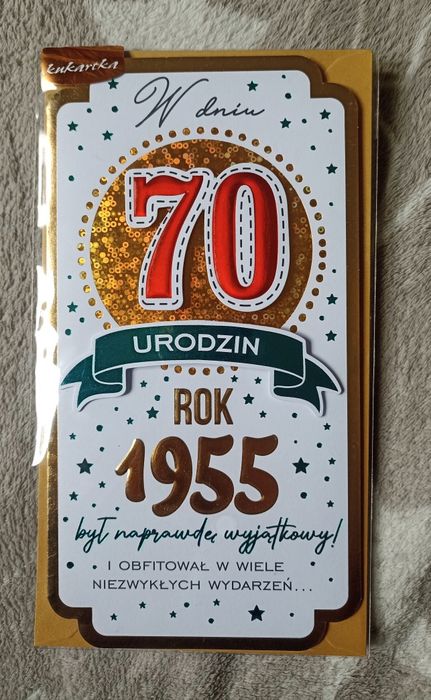 Kartka urodzinowa dla 70-latków