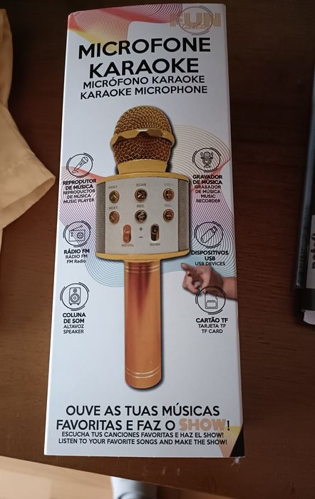 Microfone bluetooth karaoke