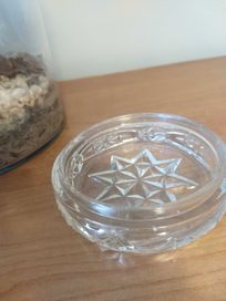 Huta Hortensja szklana miseczka vintage dół z bombonierki