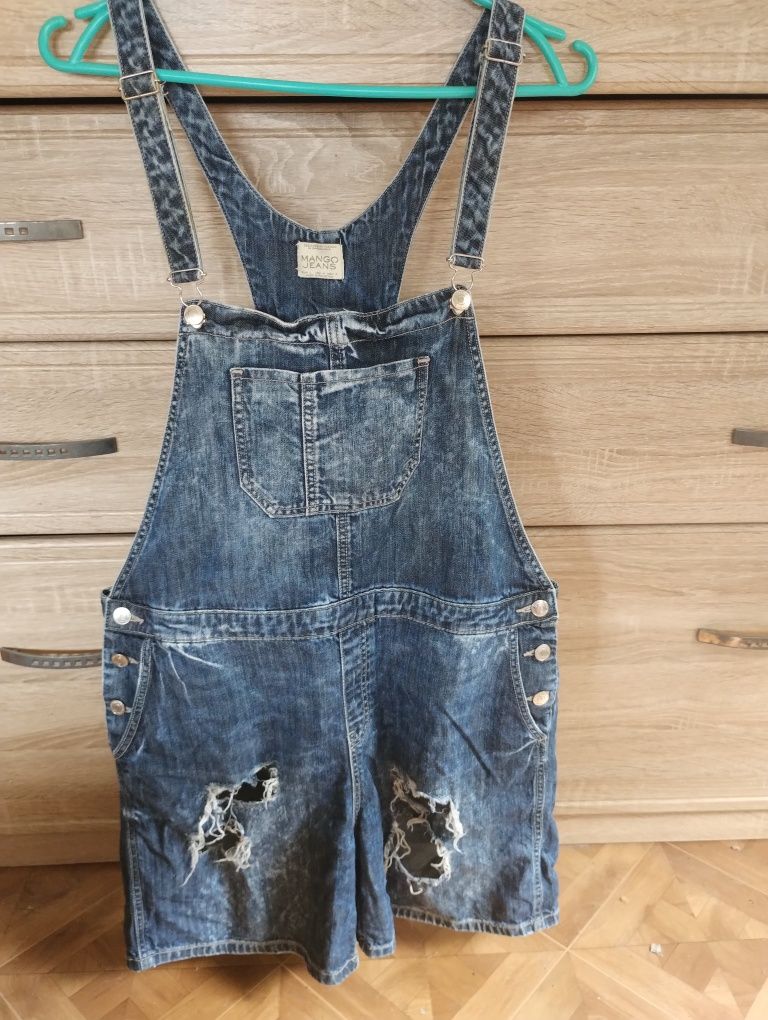 Джинсовый комбинезон , шорты Mango
