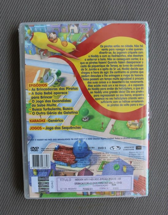 DVD Noddy volume 7: As brincadeiras dos piratas NOVO E SELADO