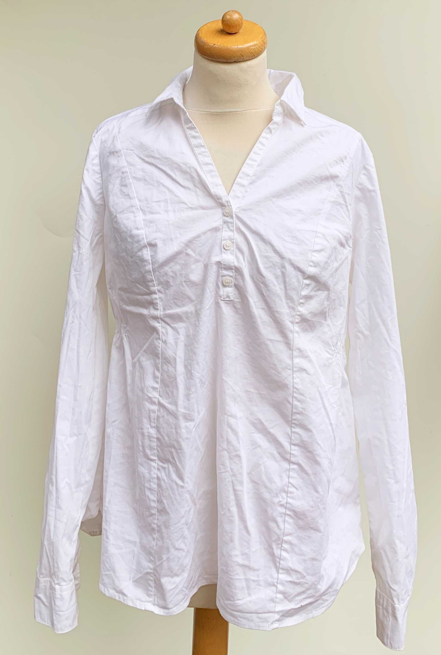 Koszula Biała H&M Mama L 40 Ciążowa Do Karmienia Bluzka