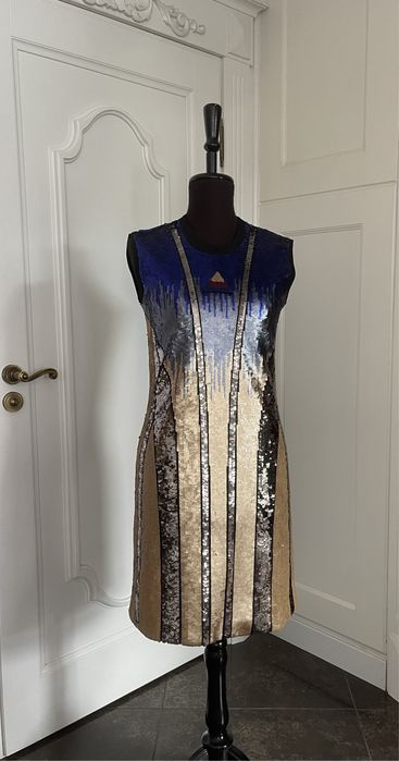 MAX MARA piękna sukienka cekinowa; stan IDEALNY