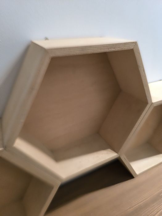 Półki sześciokątne - plaster miodu zestaw 3szt.