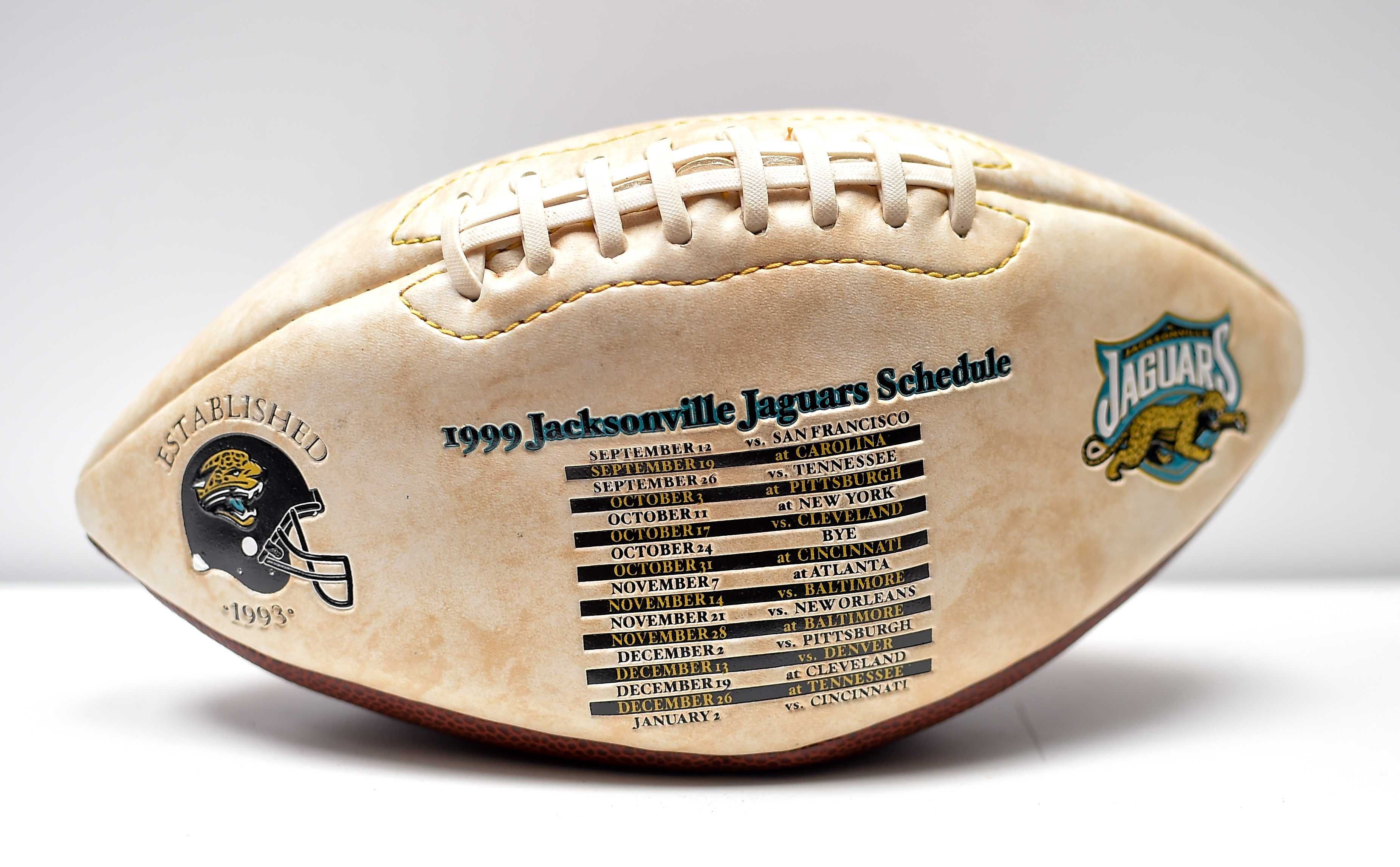 Piłka Jacksonville Jaguars 1999 Schedule  Original Logo