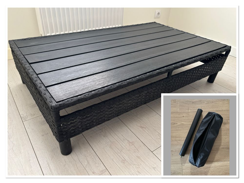 Stolik kawowy ogrodowy 1100x650x160 Jysk technorattan technoratan