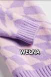 H&M sweter sukienka fioletowa pudrowa dzianinowa wełna sweterkowa S 36