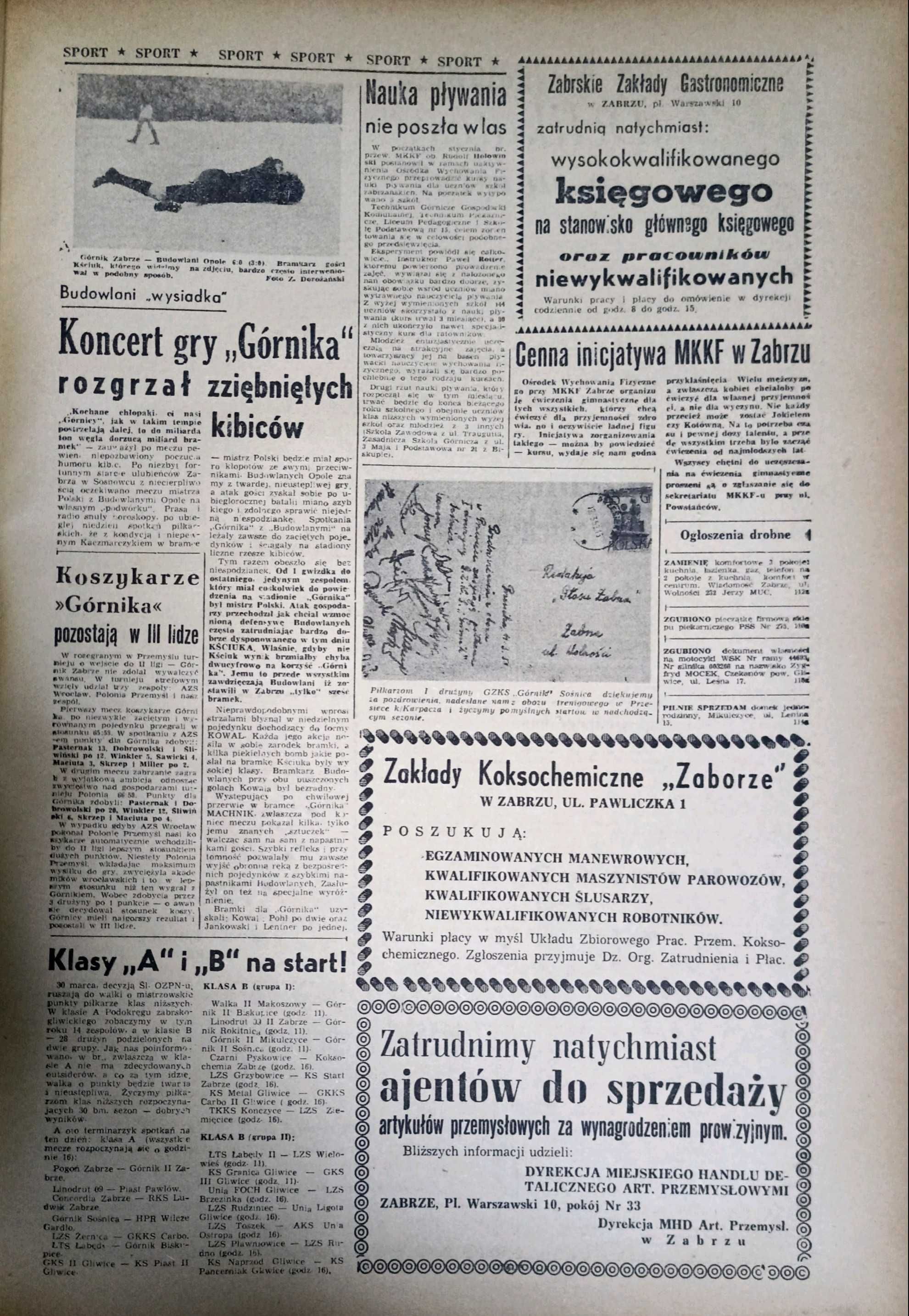 778 Głos Zabrza GAZETA rok 1958