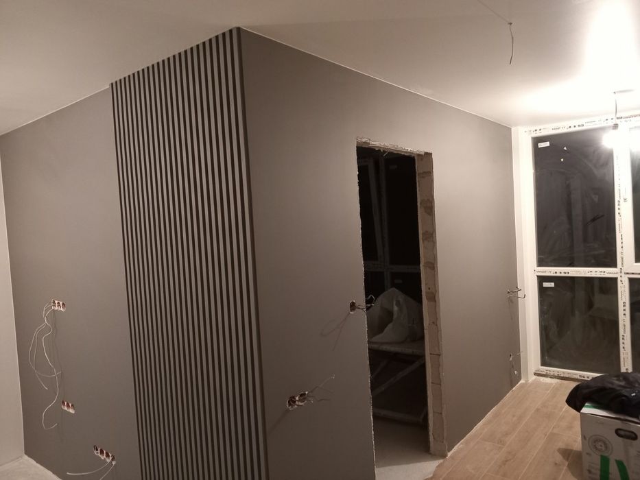 Фарбування стін та стель, малярні роботи, покраска, поклейка обоїв