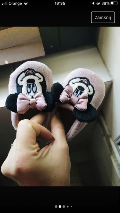 Niechodki kapcie buciki niemowlęce miki H&M