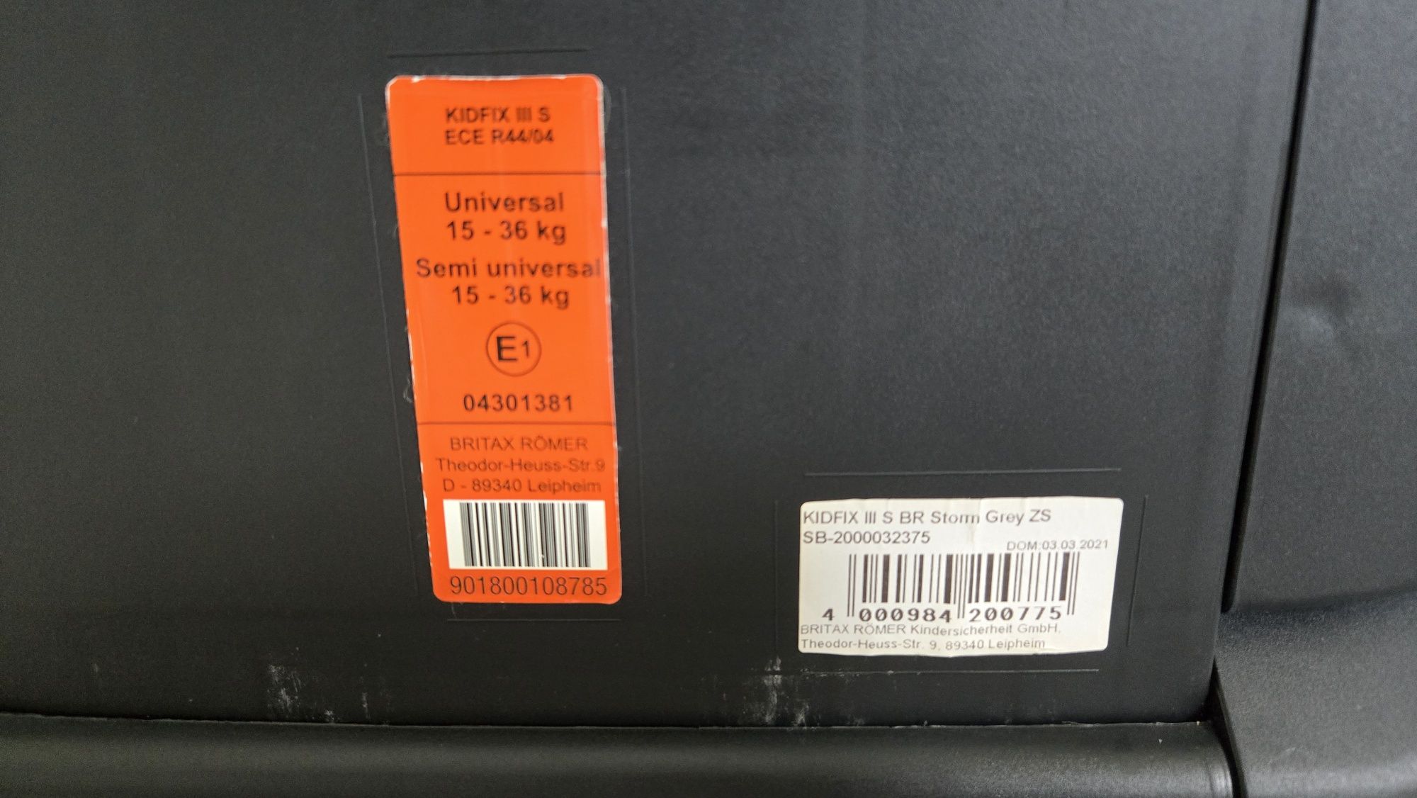 Britax Römer Kidfix III BR Storm Grey ZS Чудовий стан + чохол для авто