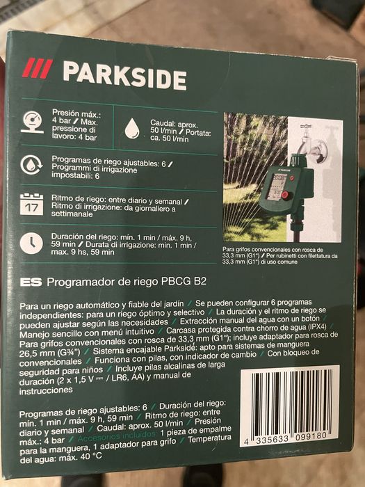 Programador de rega Novo