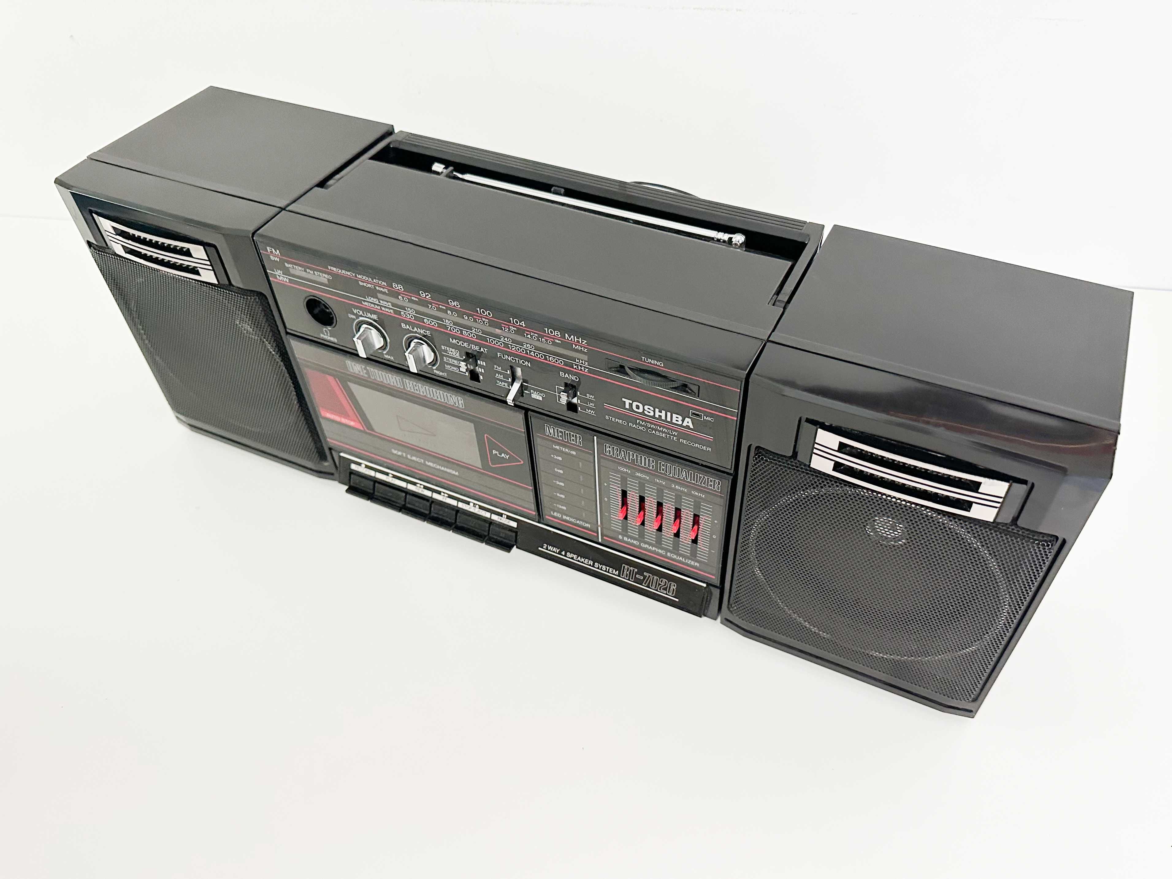Magnetofon Toshiba RT-7026 Ghetto Blaster Boombox lata 80.