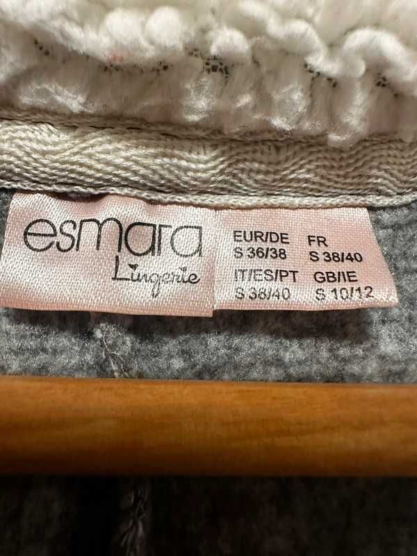 Szary ciepły kombinezon dres z kapturem Esmara S