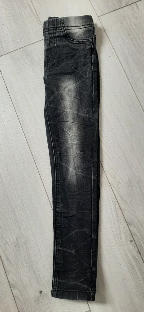 2 szt jeansów 122 dziury skinny