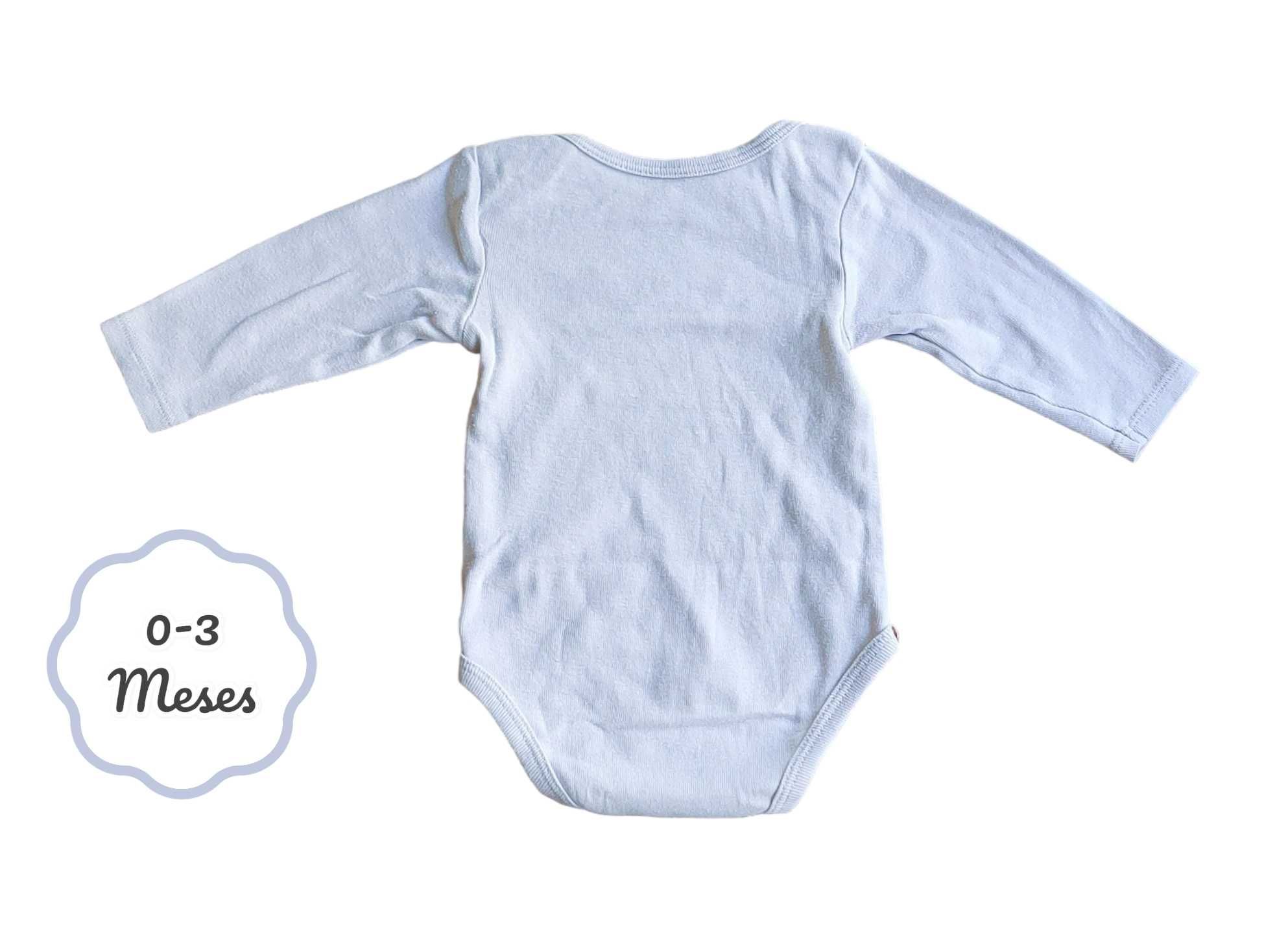 Body Cinza Claro Kiabi 0-3 meses