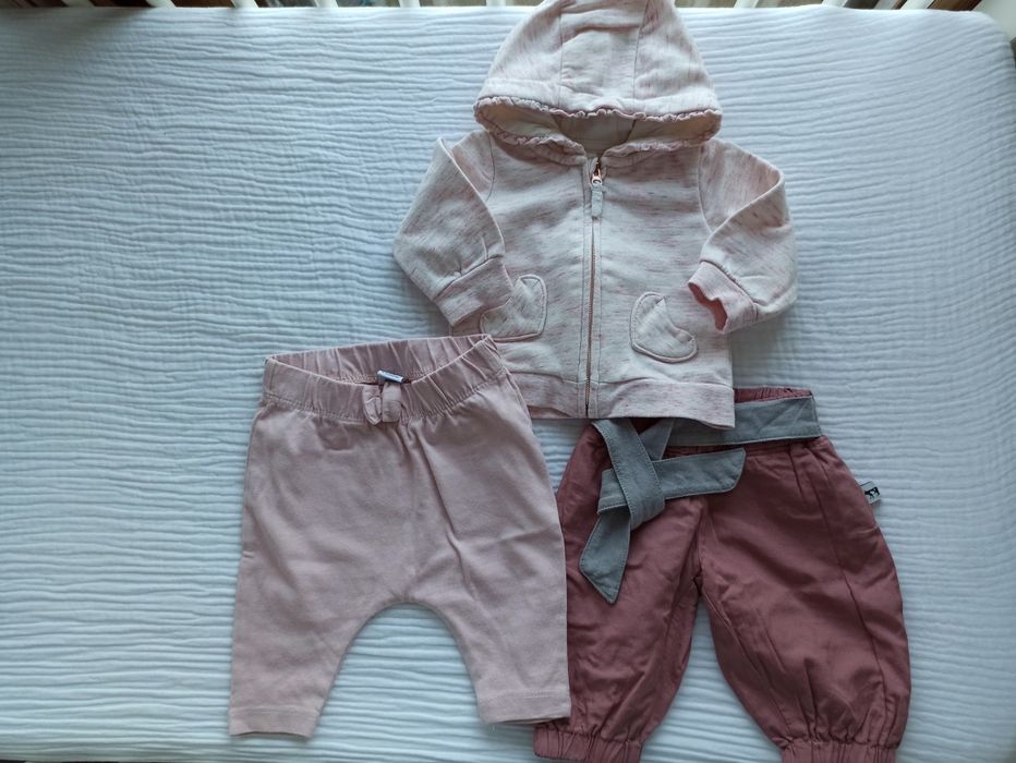 Zestaw komplet ubranek 56  bluza spodnie dla dziewczynki sarenka