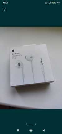 Наушники новые Apple earpods headphon plug jack 3.5mm