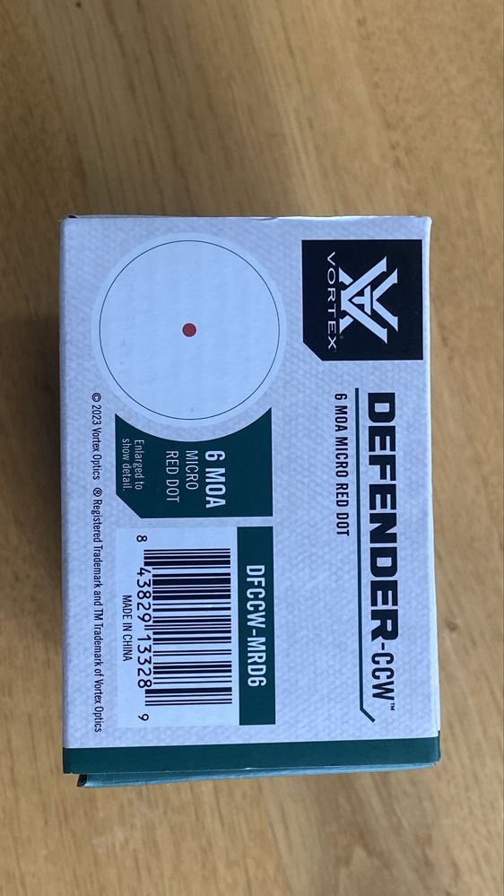 Kolimator Vortex Defender CCW