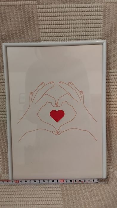Ramka biała bez passe-partout stojąco wisząca 30 cm x 21 cm