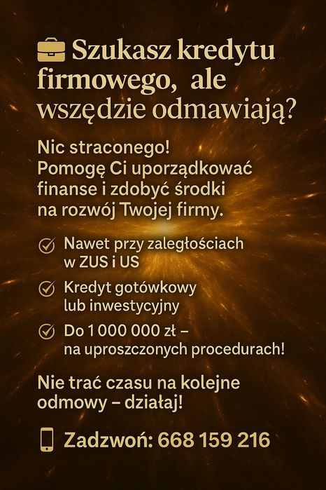 Kredyt dla Firm I Spółek do 1.000.000