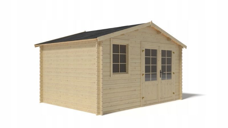 Drewniany domek ogrodowy 3,9x3 m 34mm SZYBY DOM561