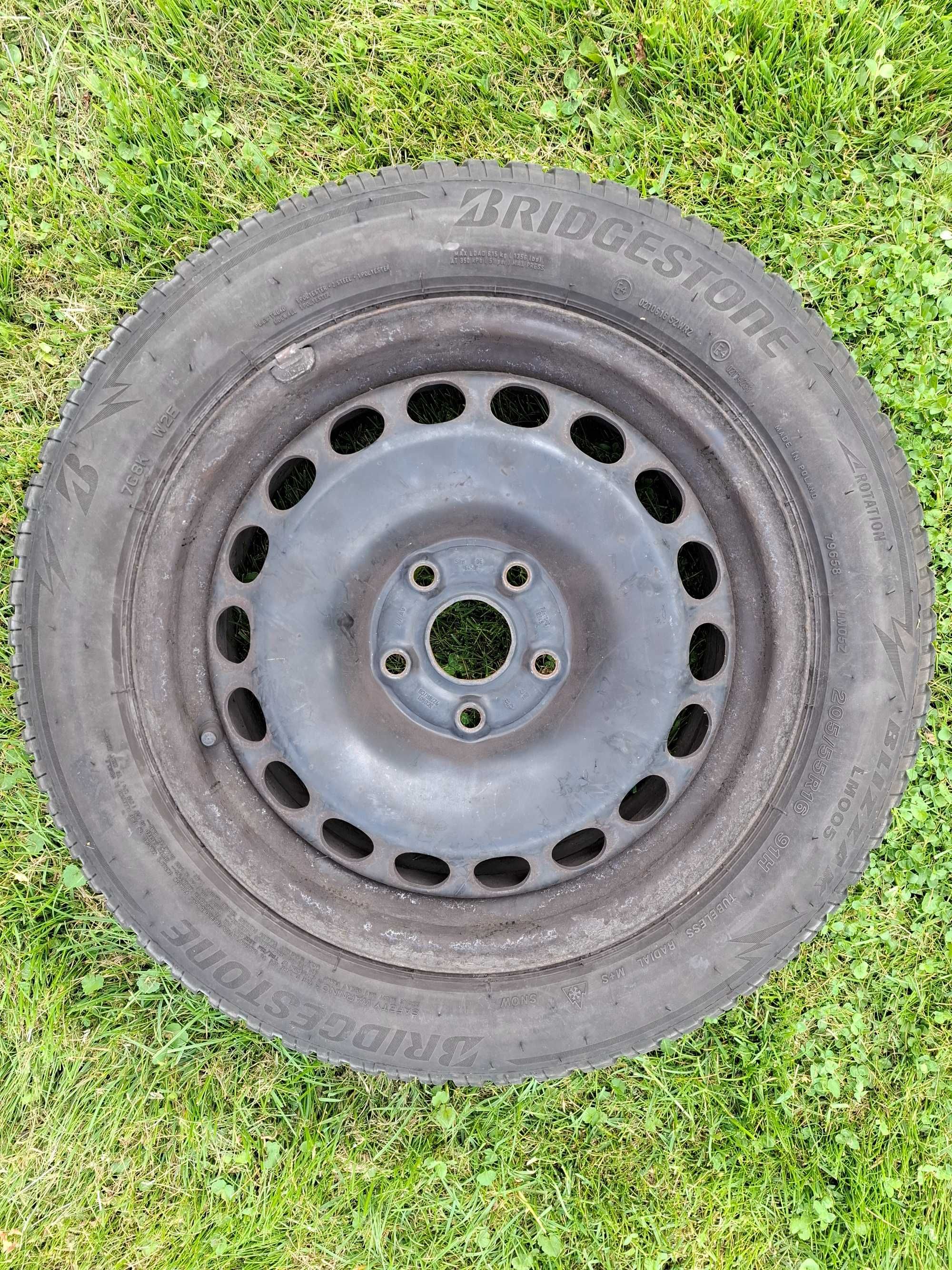 Opona zimowa Bridgestone 16+ felga stalowa