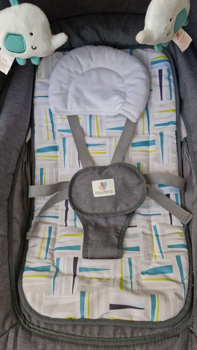 Крісло гойдалка mastela, мобільний центр, шизлонг для немовлят